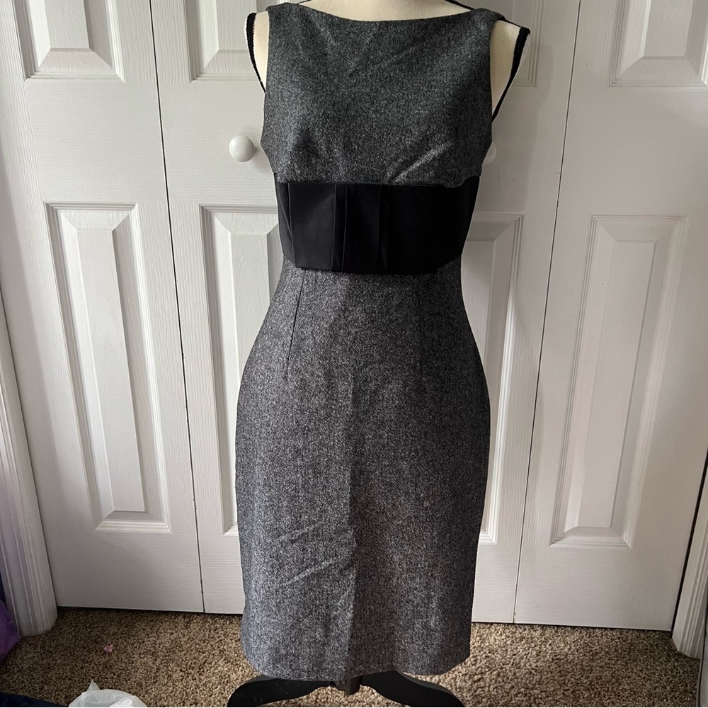 Tara Subkoff for Bebe Gray and Black Sleeveless Pencil Dress Size 6